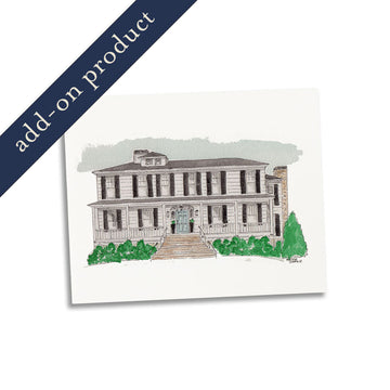 Classic Watercolor House Portrait Fine Art Copy