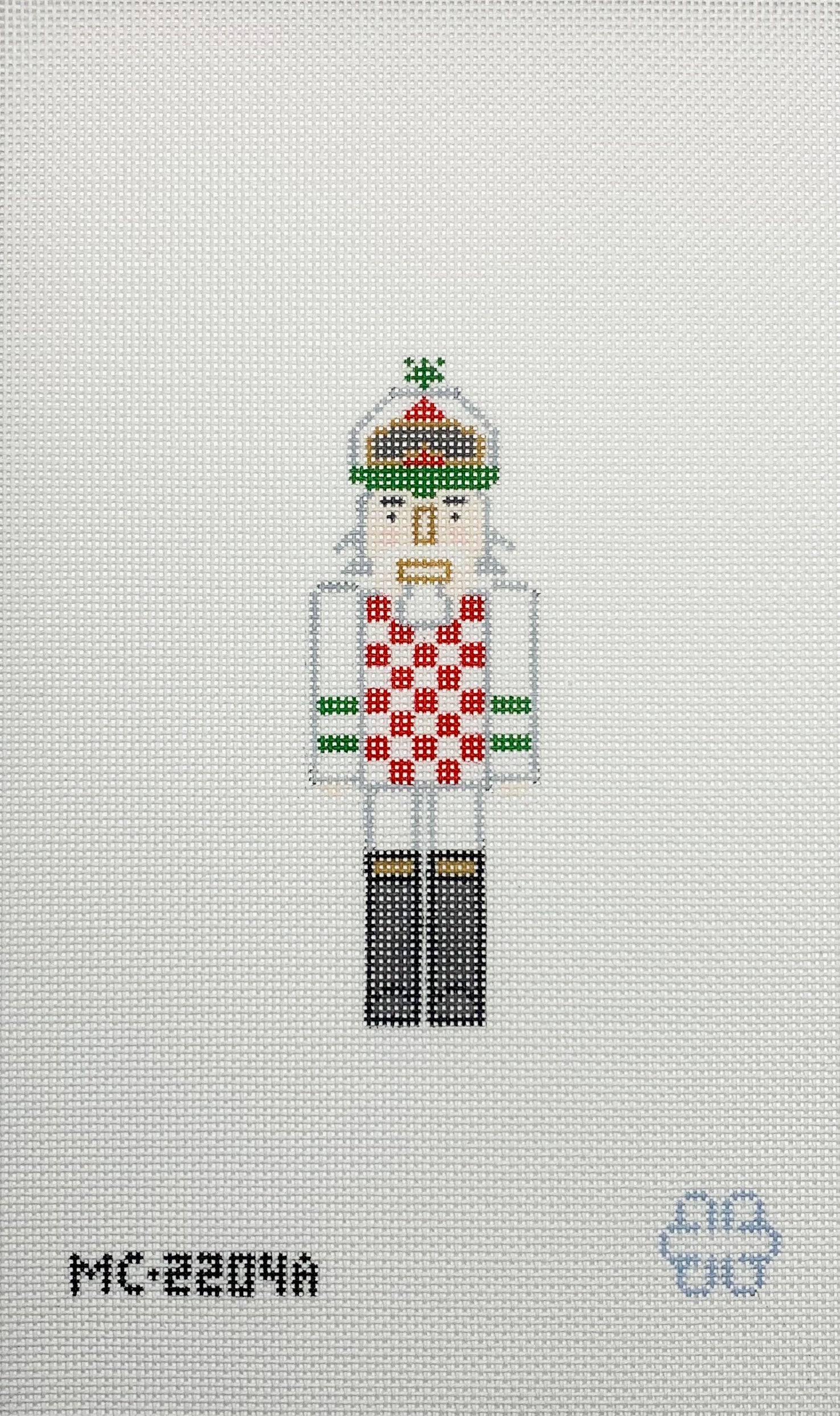 Jockey Nutcracker Needlepoint Canvas Ornament