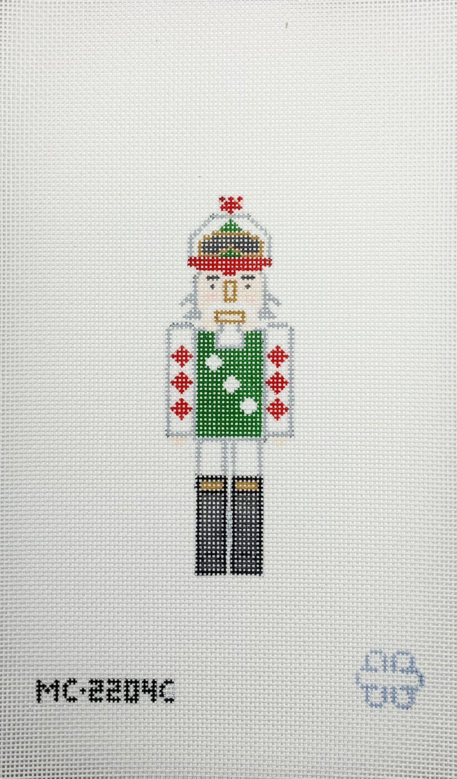 Jockey Nutcracker Needlepoint Canvas Ornament