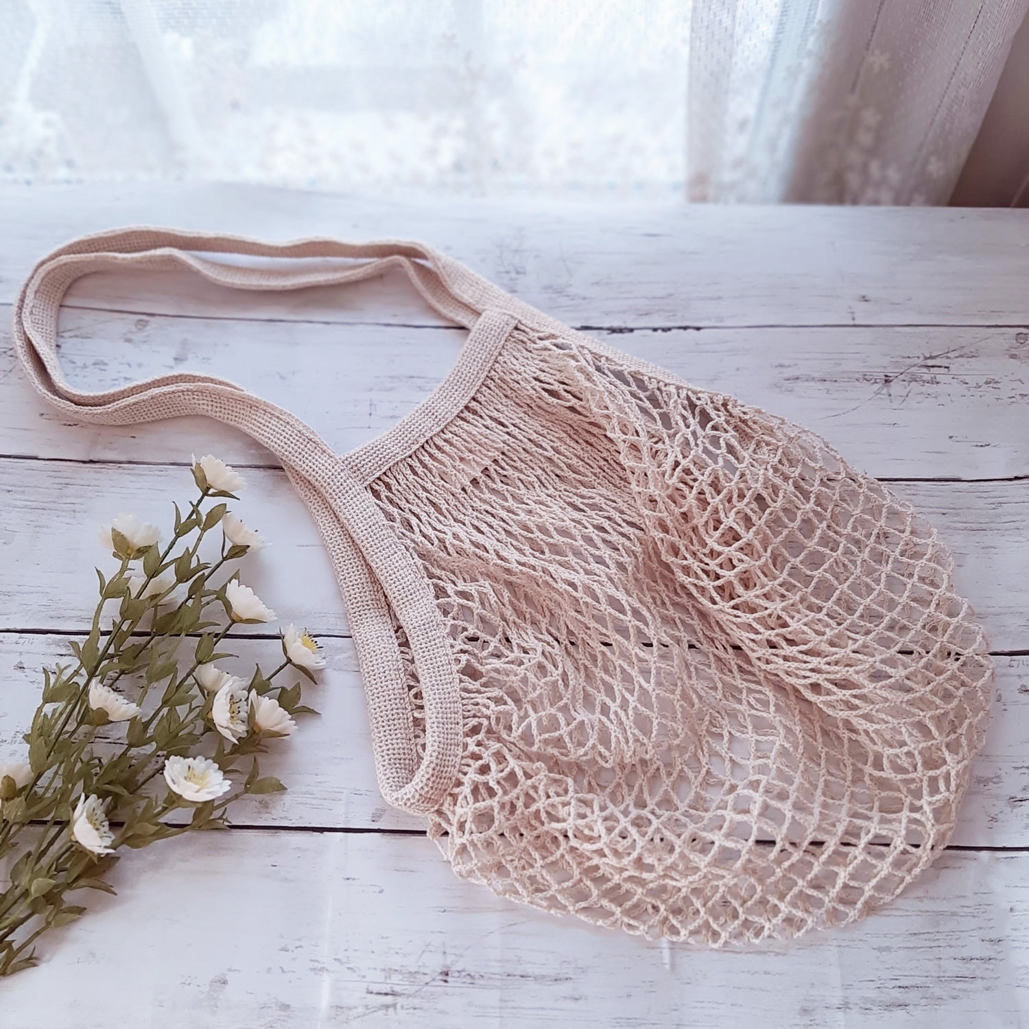 French Market String Tote with Long Handle