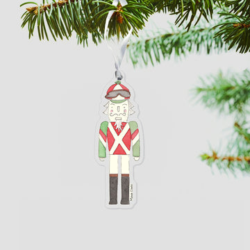 Jockey Nutcracker Acrylic Ornament