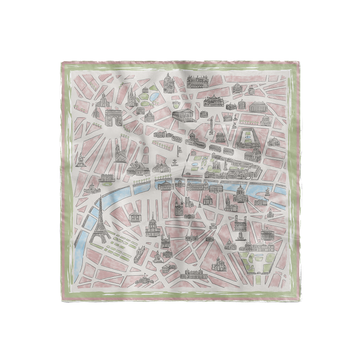 Paris Map Silk Scarf – 100% Silk