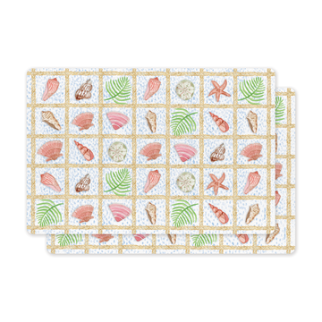Pebbled Vinyl Seashell Rectangular Placemat