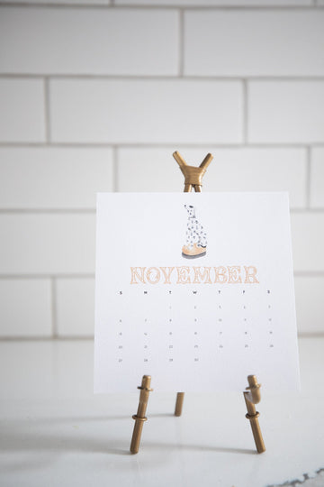Staffordshire Dog Desk 2025 Calendar