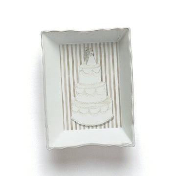 Wedding Cake Ruffle Trinket Tray