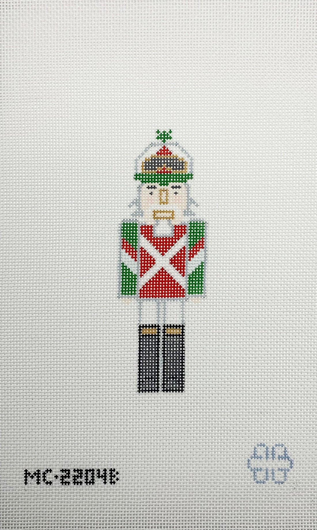 Jockey Nutcracker Needlepoint Canvas Ornament