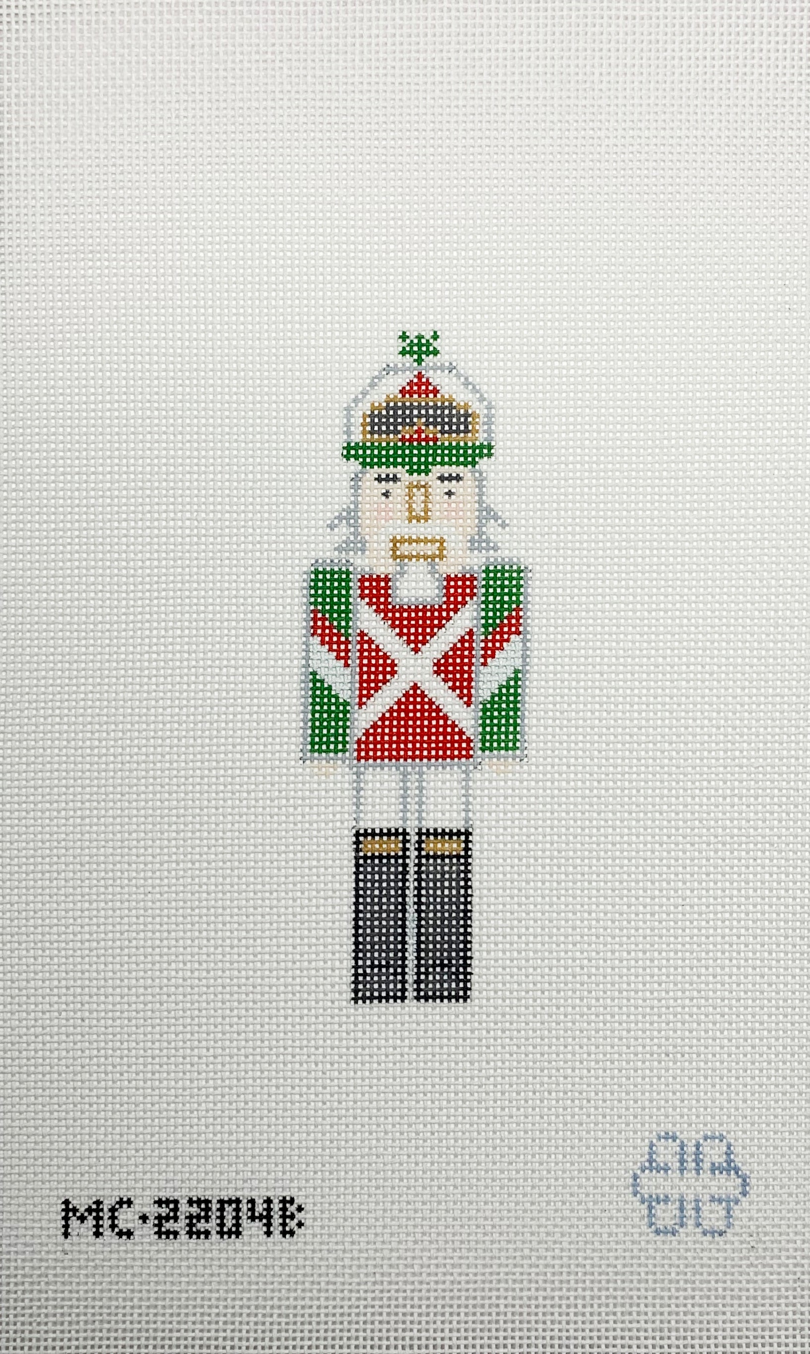 Jockey Nutcracker Needlepoint Canvas Ornament