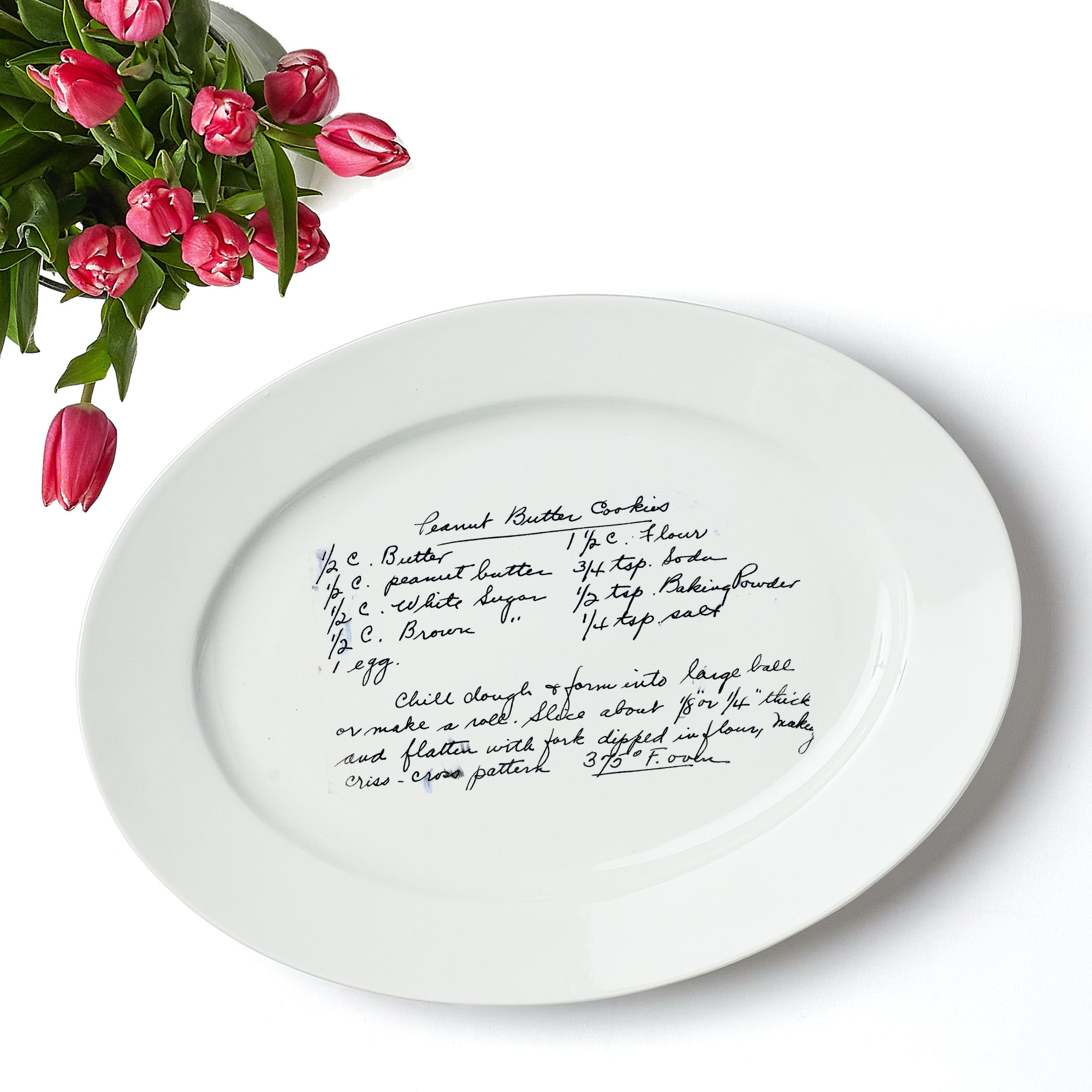 Custom Heirloom Recipe Oval Platter