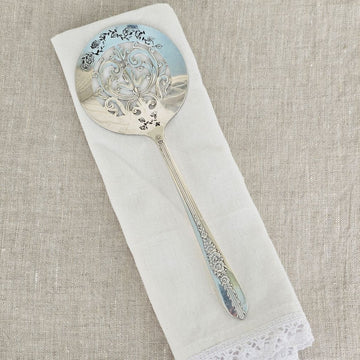 Vintage Tomato Server with Floral Design