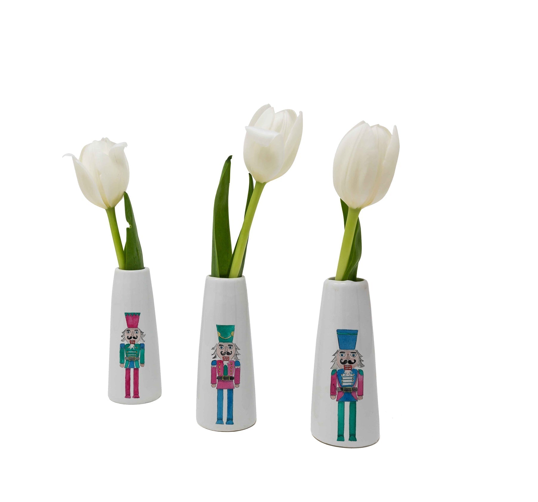 Nutcracker Bud Vase Set