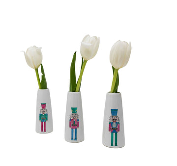 Nutcracker Bud Vase Set