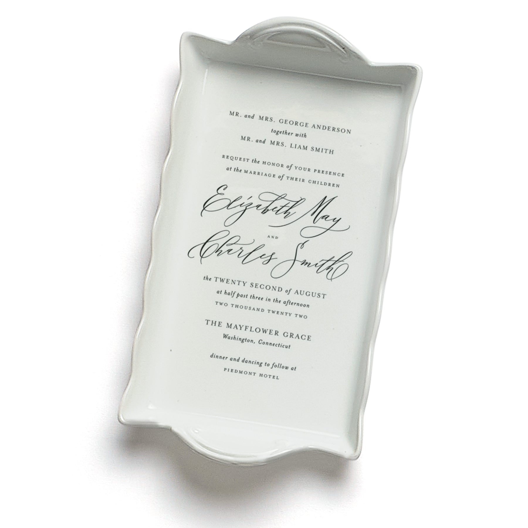 Wedding Invitation Ruffle Tray