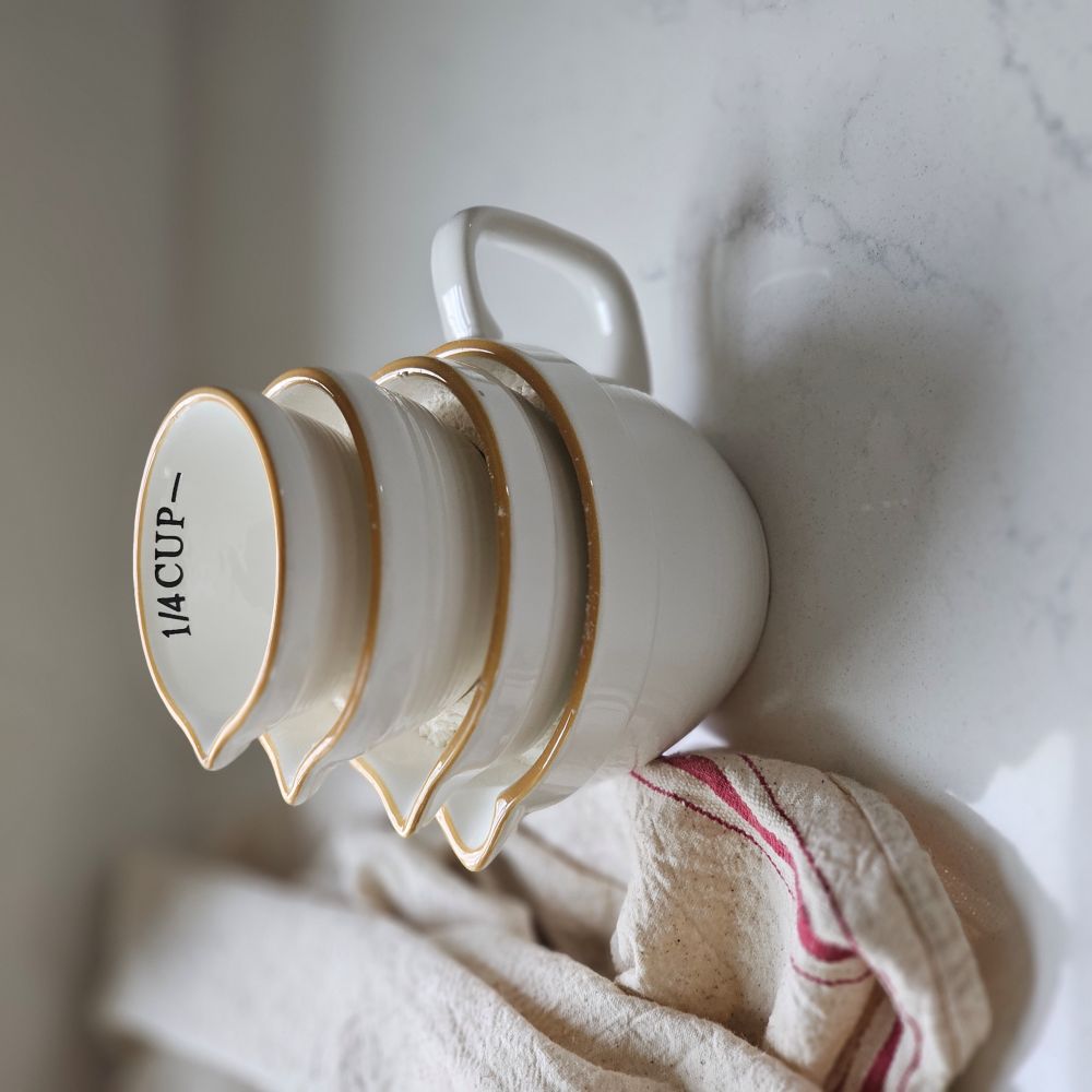 White Ceramic Nesting Measuring Cups