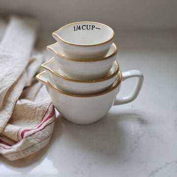 White Ceramic Nesting Measuring Cups