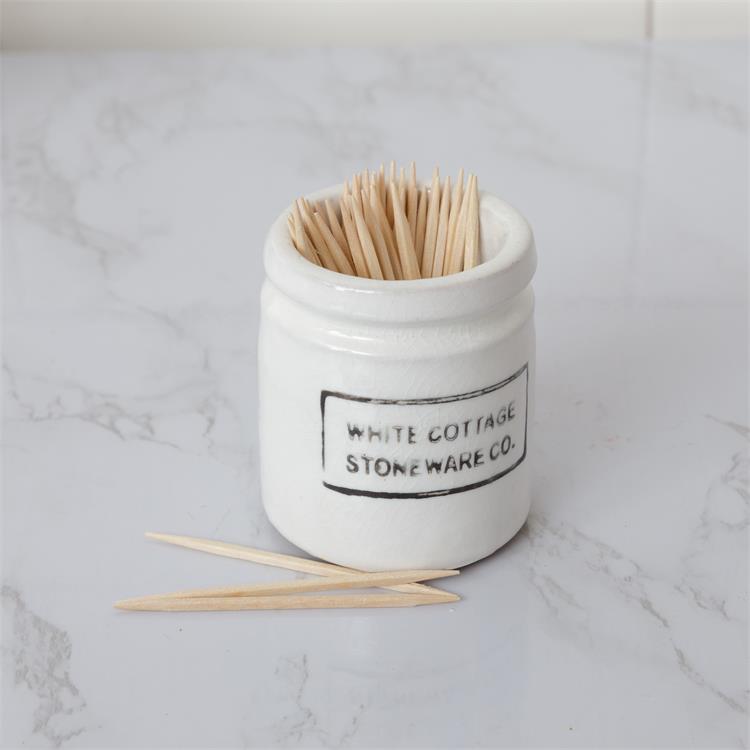 White Cottage Stoneware Jam Jar