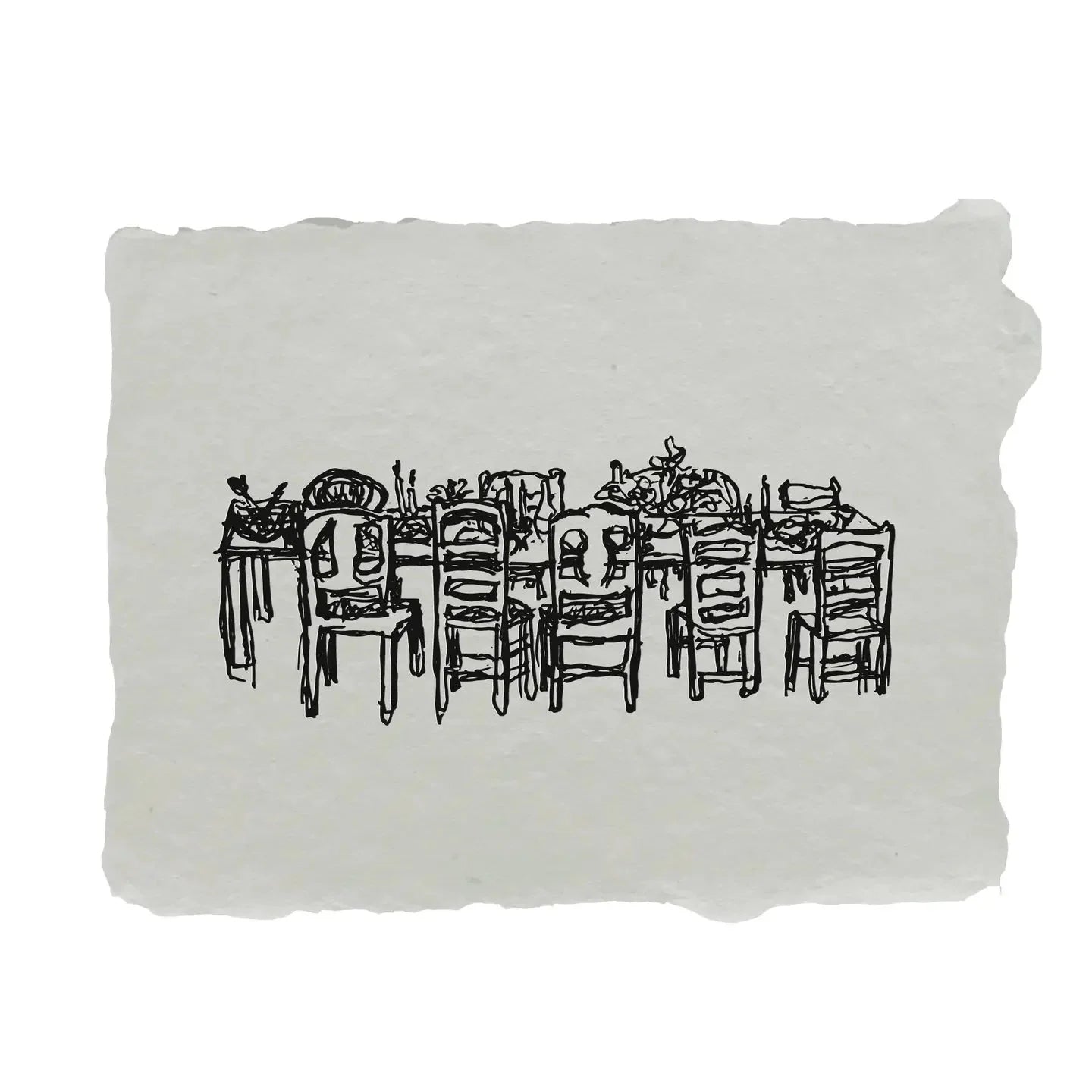 Banquet Table Note Card Set
