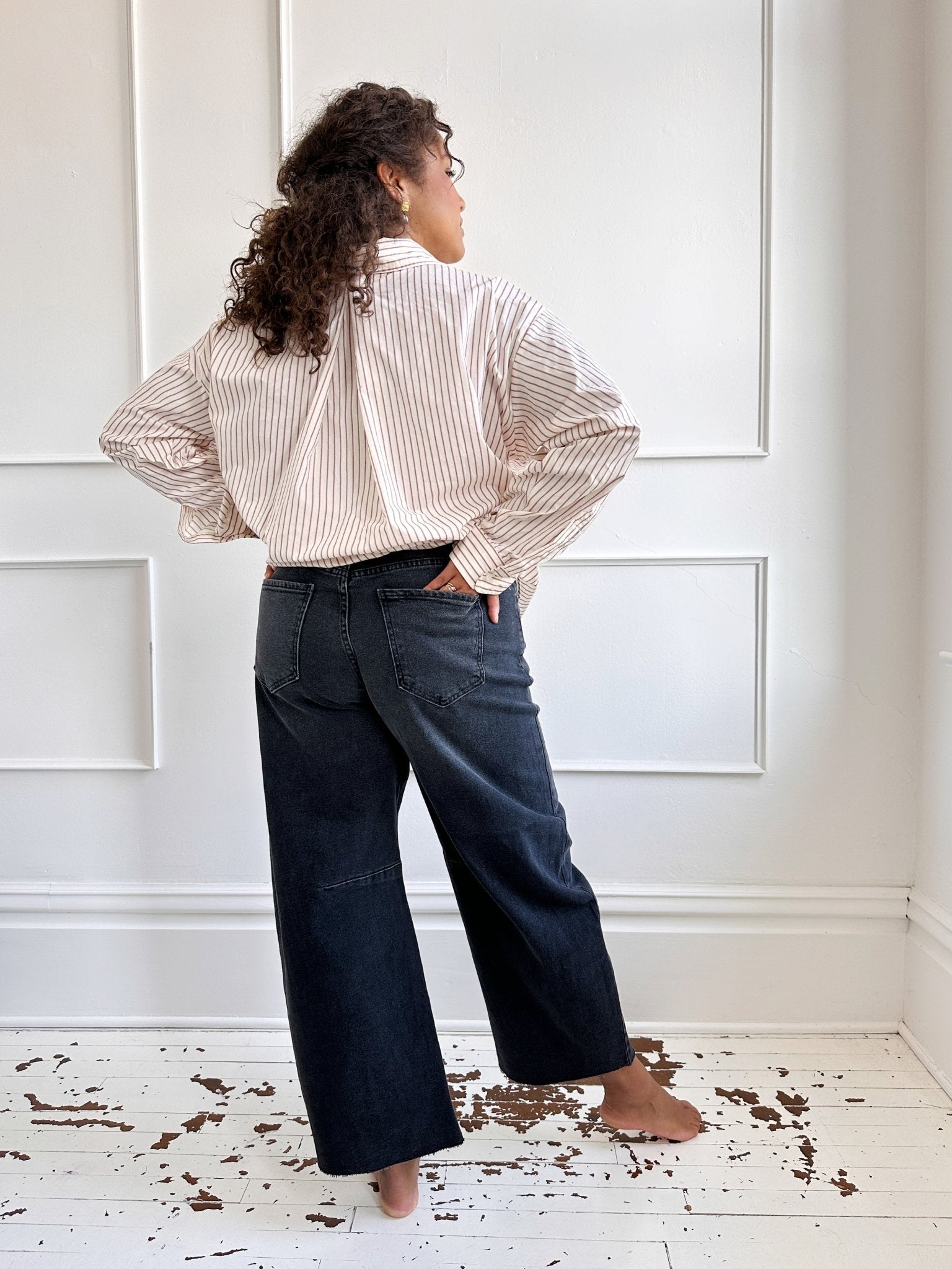 Barrel Denim w/ Raw Hem