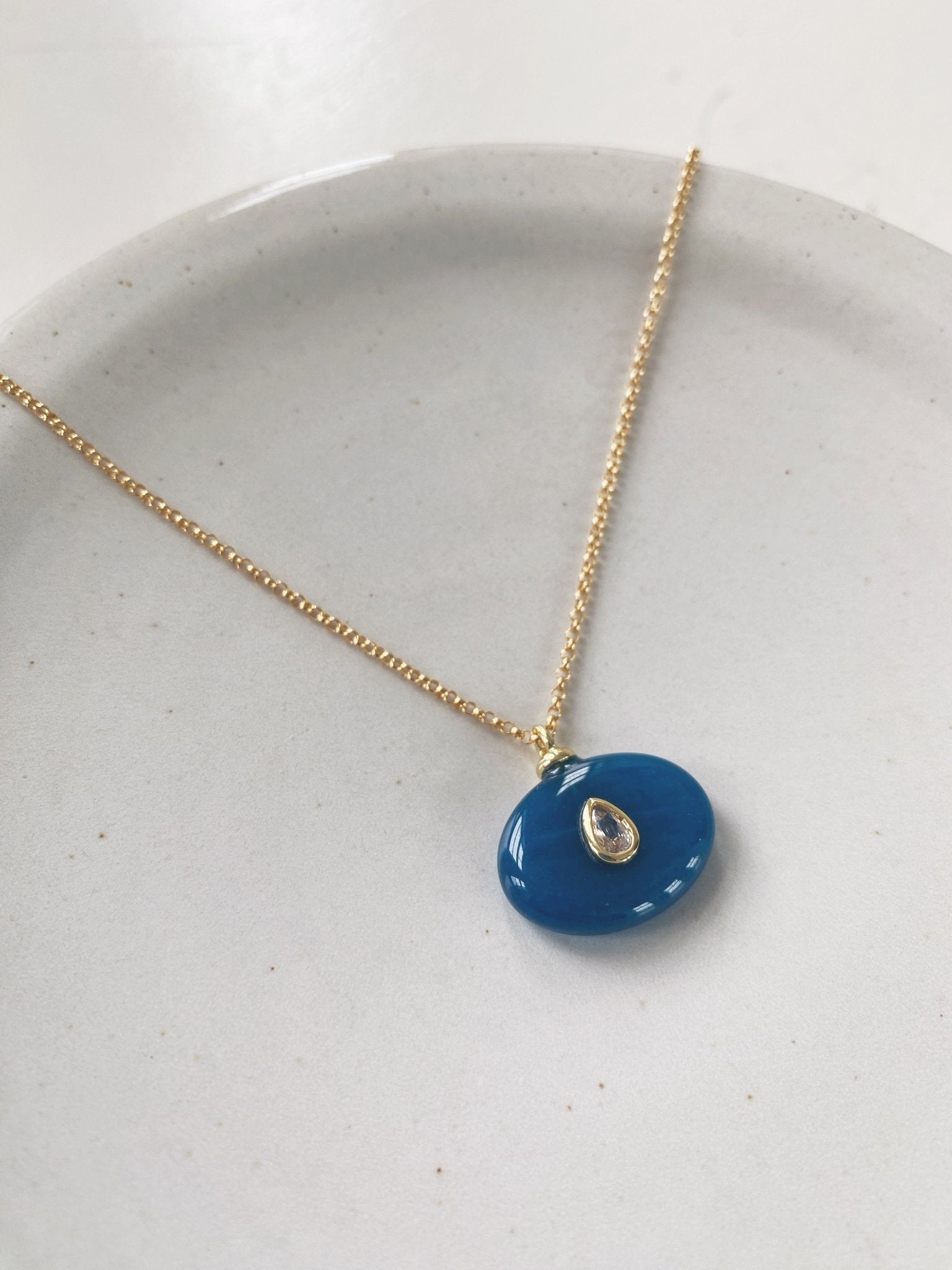 Boheme Gemstone Pendant Necklace, Gold Filled