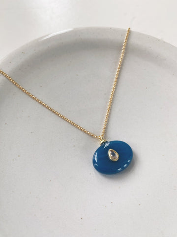 Boheme Gemstone Pendant Necklace, Gold Filled
