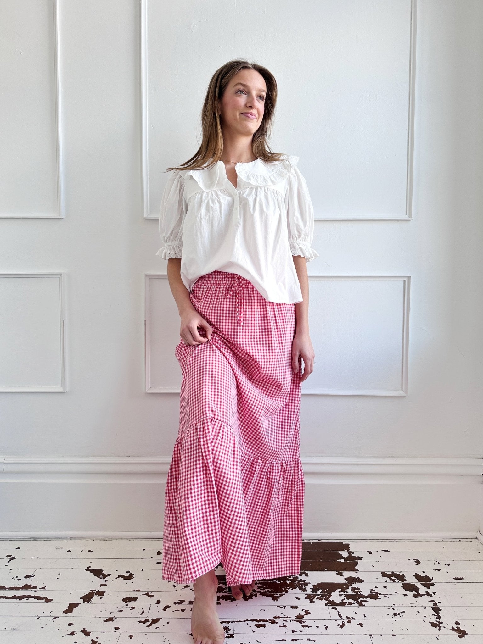 Cotton + Eyelet Collar Blouse