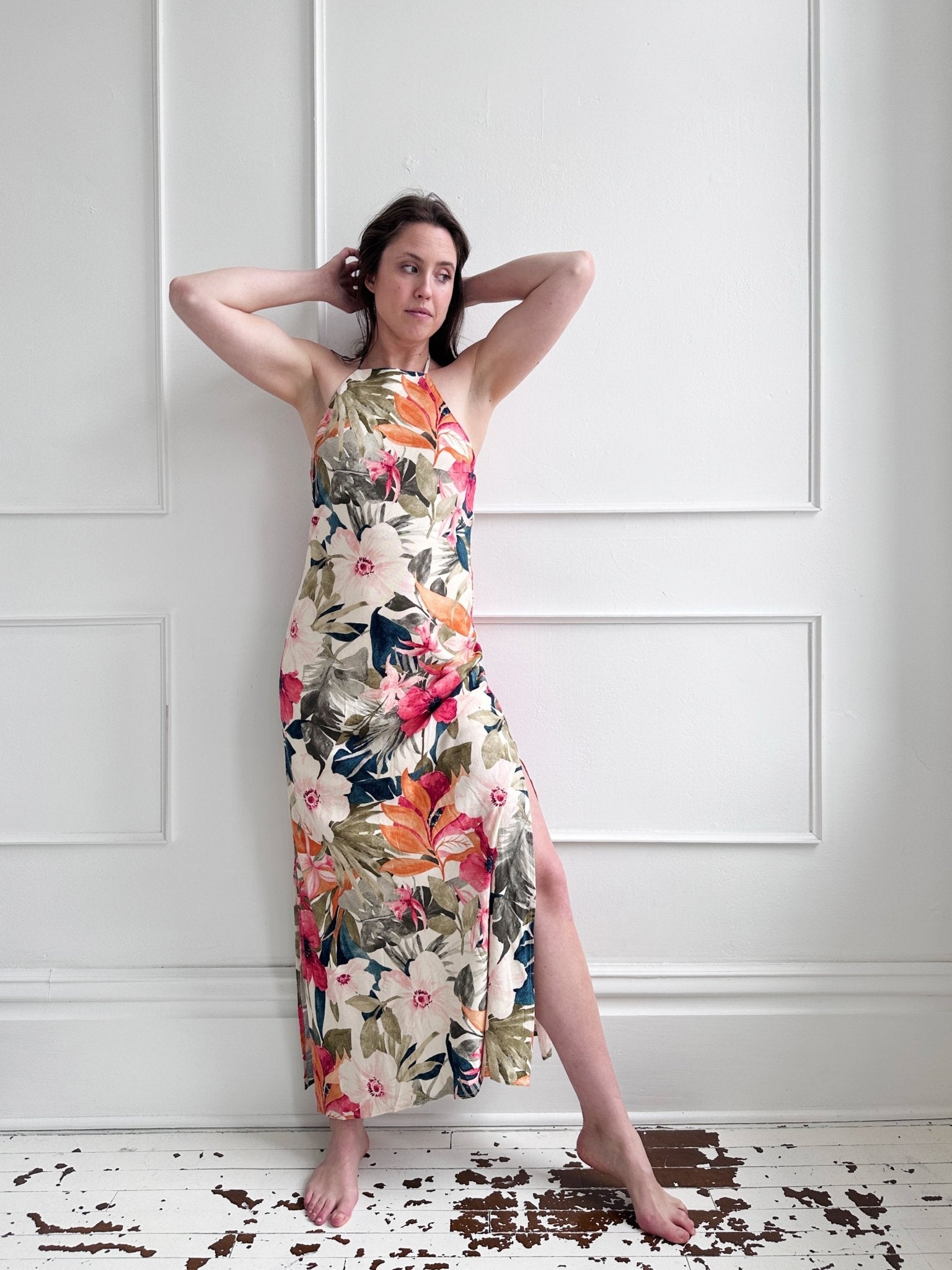 Cross Back Halter Dress