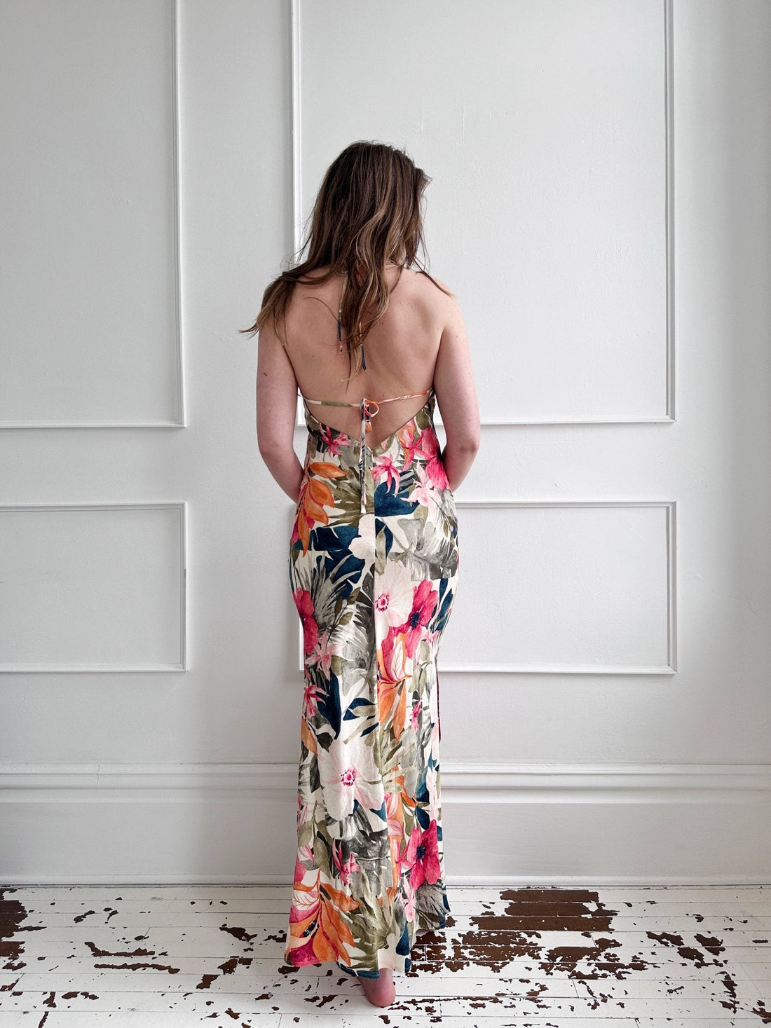 Cross Back Halter Dress