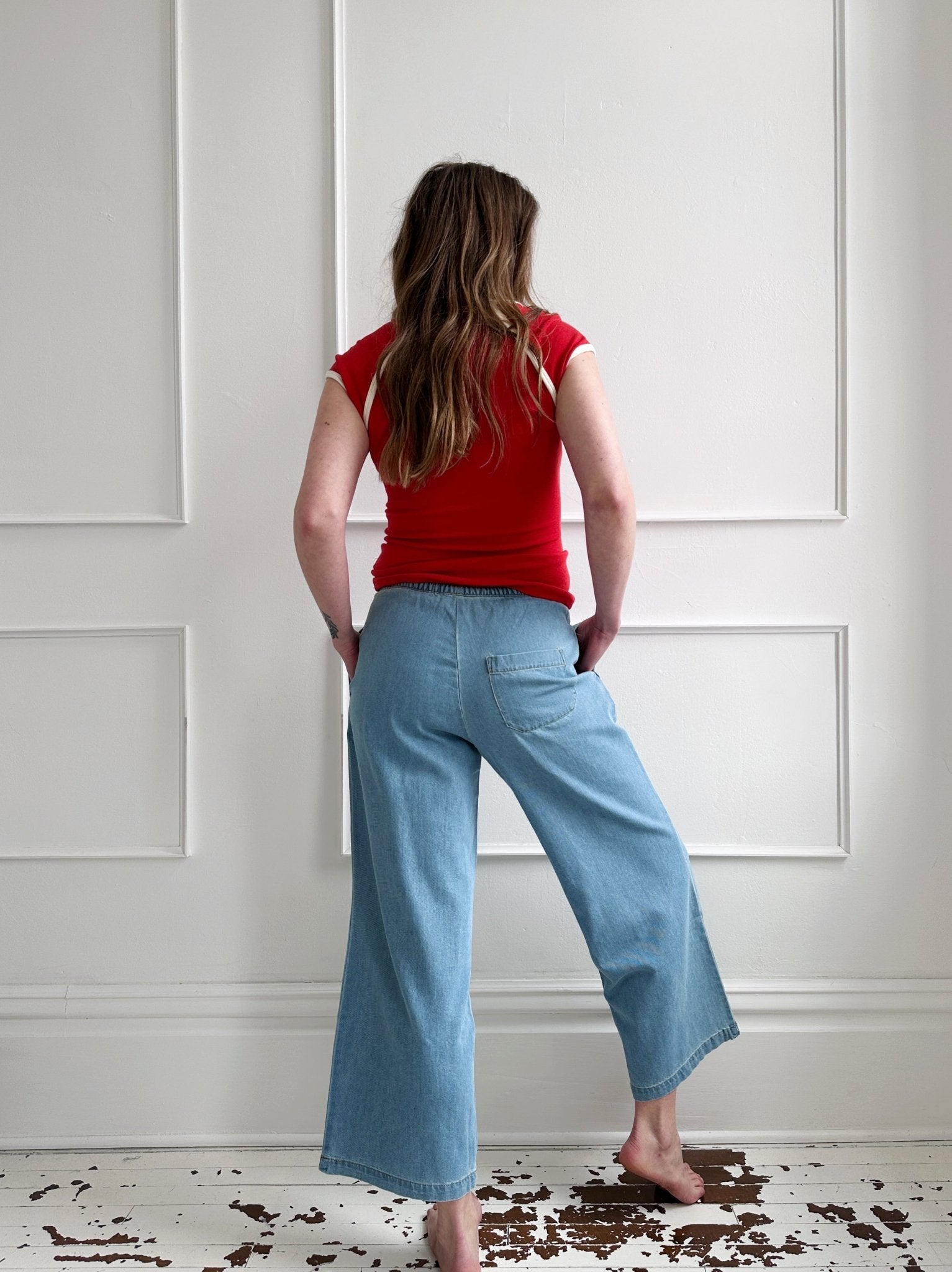 Drawstring Denim Pant