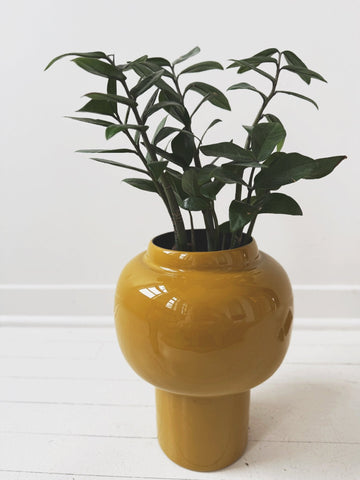 Enameled Metal Vase