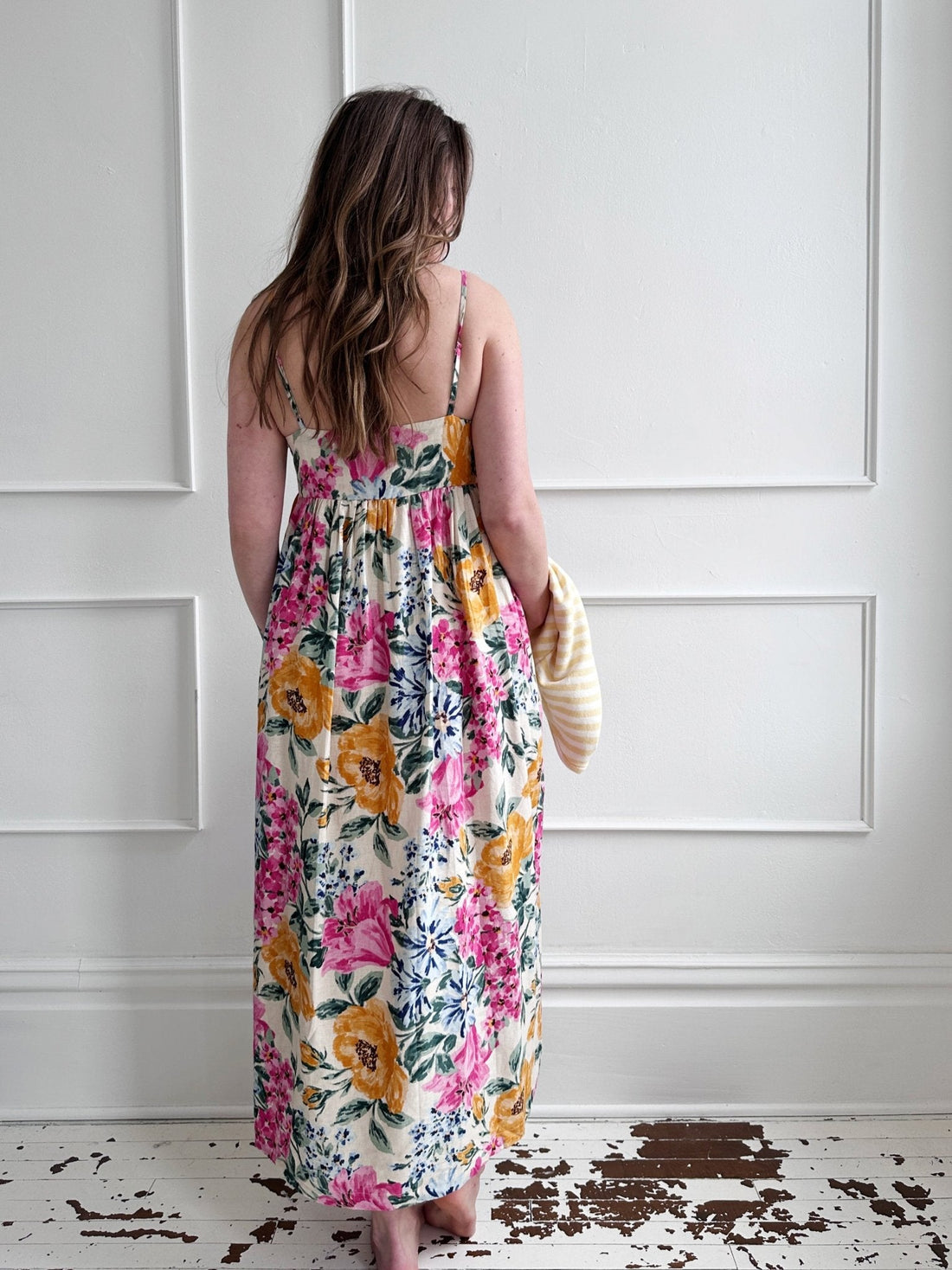 Floral V-Neck Spaghetti Strap Dress