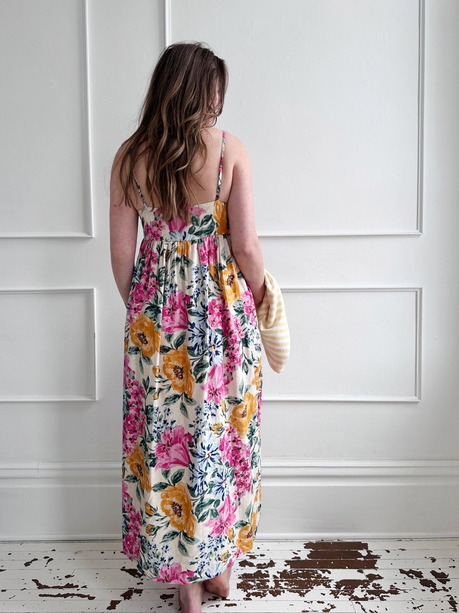 Floral V-Neck Spaghetti Strap Dress