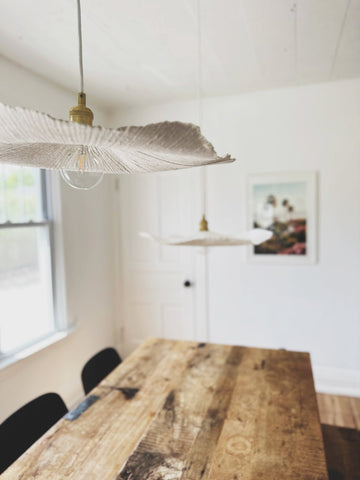 French Paper Mache Pendant Lamp