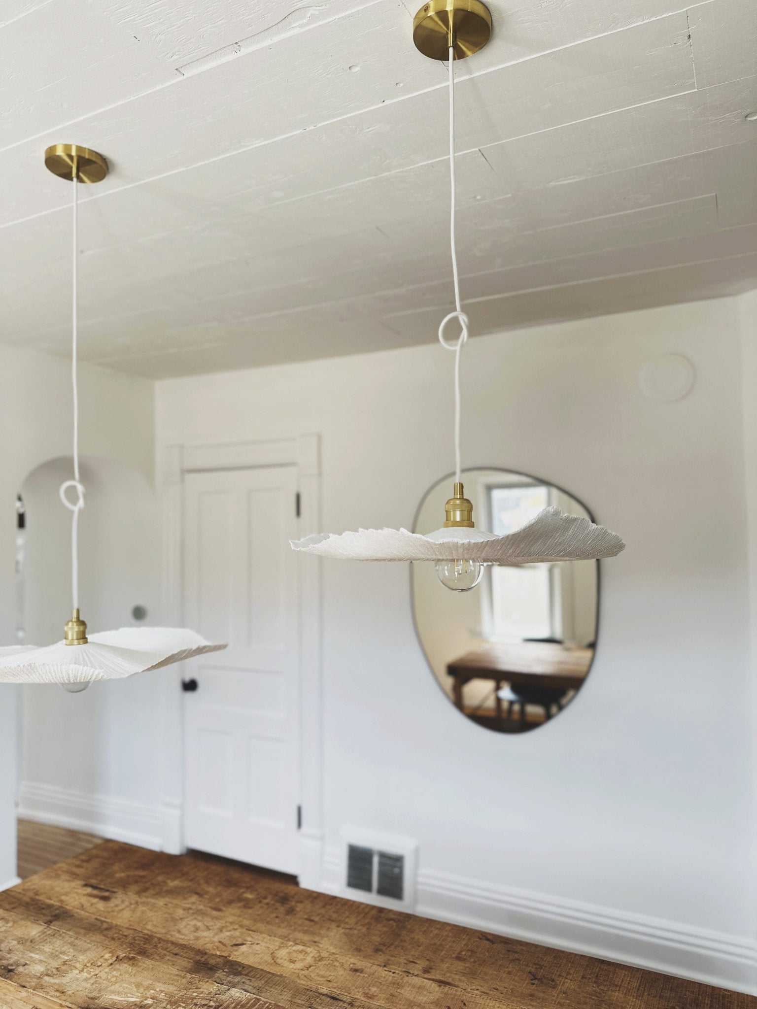 French Paper Mache Pendant Lamp