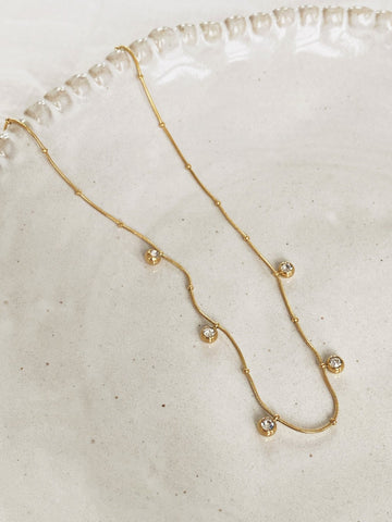 Glimmer Necklace, Gold Plated