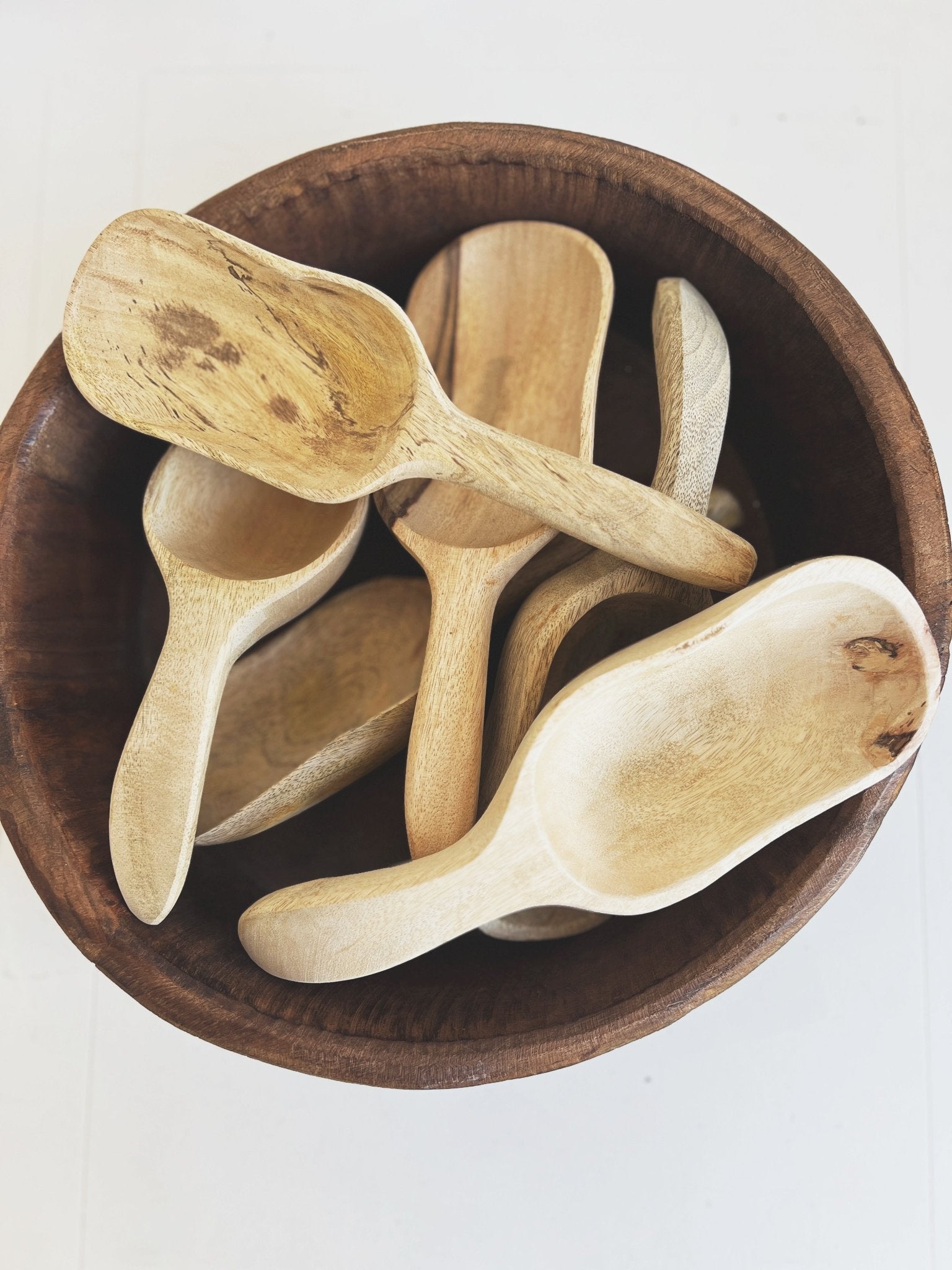 Hand-Carved Mango Wood Scoop