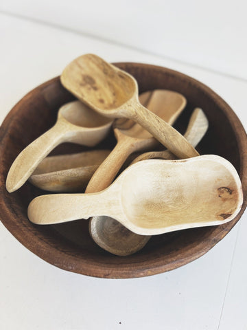 Hand-Carved Mango Wood Scoop