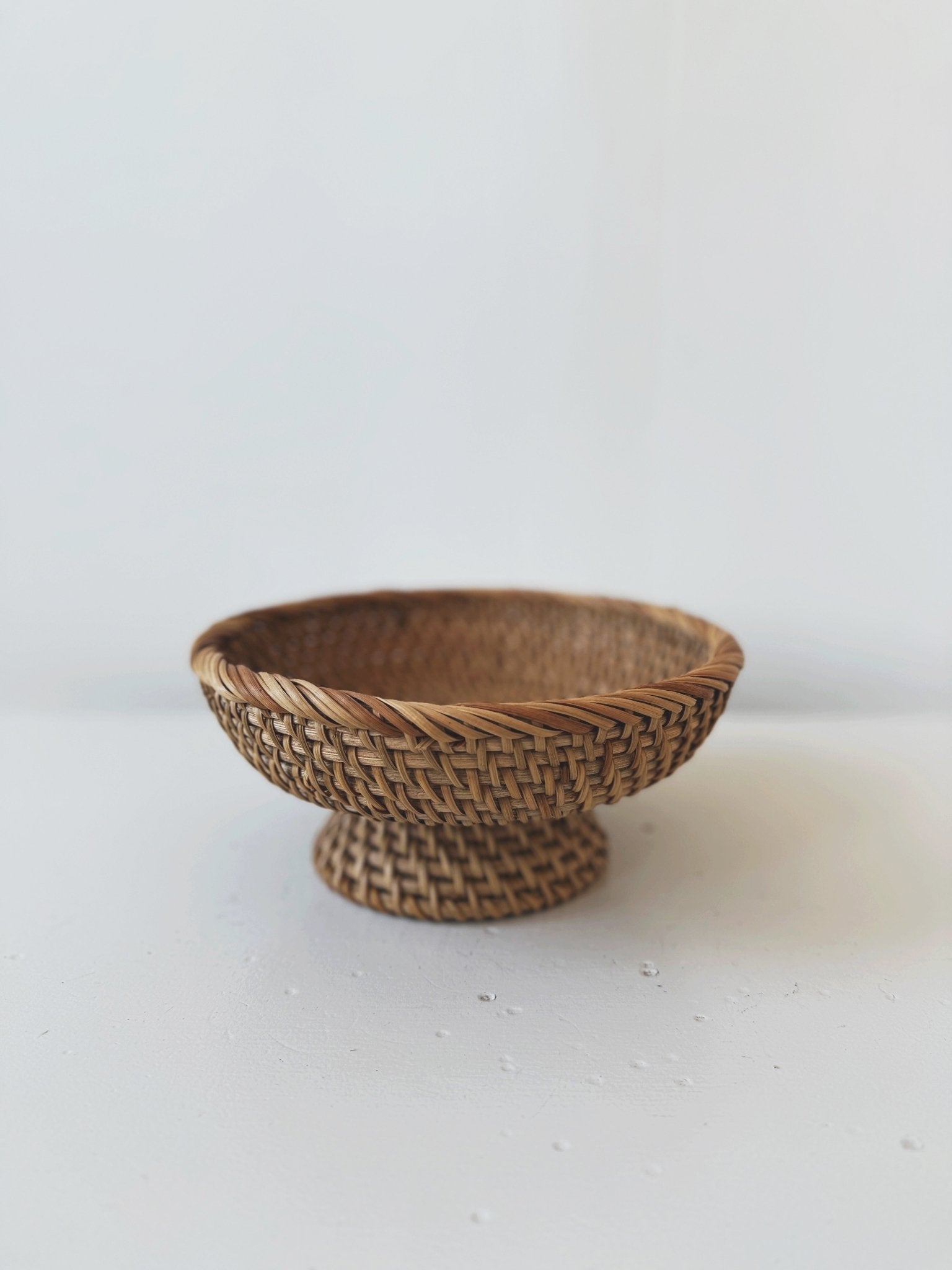 Hand-Woven Rattan Footed Bowls