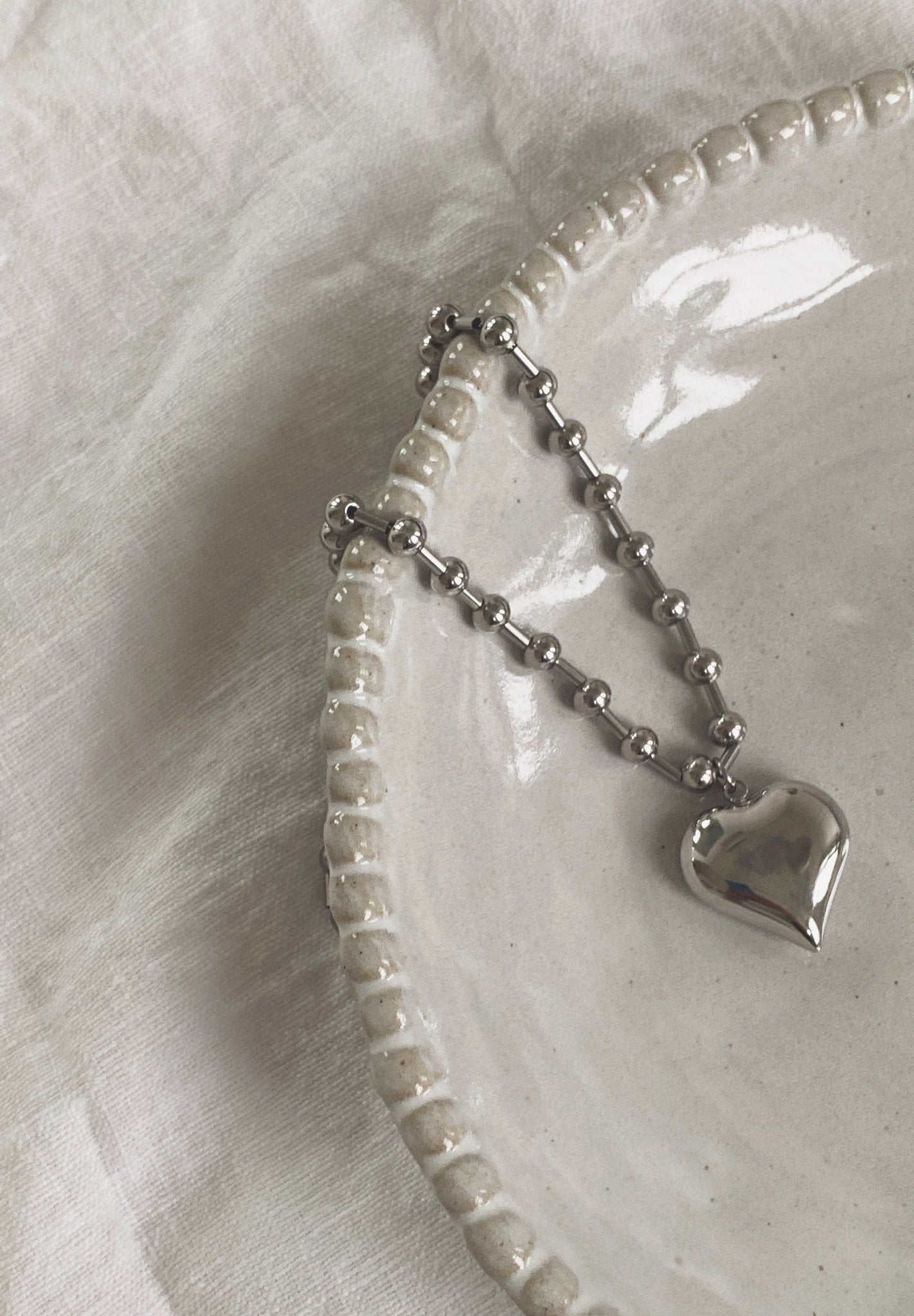 Heart Chain Necklace, Gold Plated - Non-Tarnish