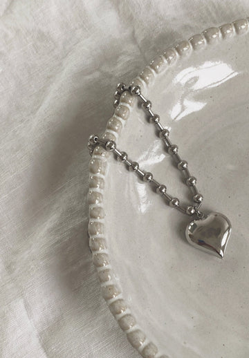 Heart Chain Necklace, Gold Plated - Non-Tarnish