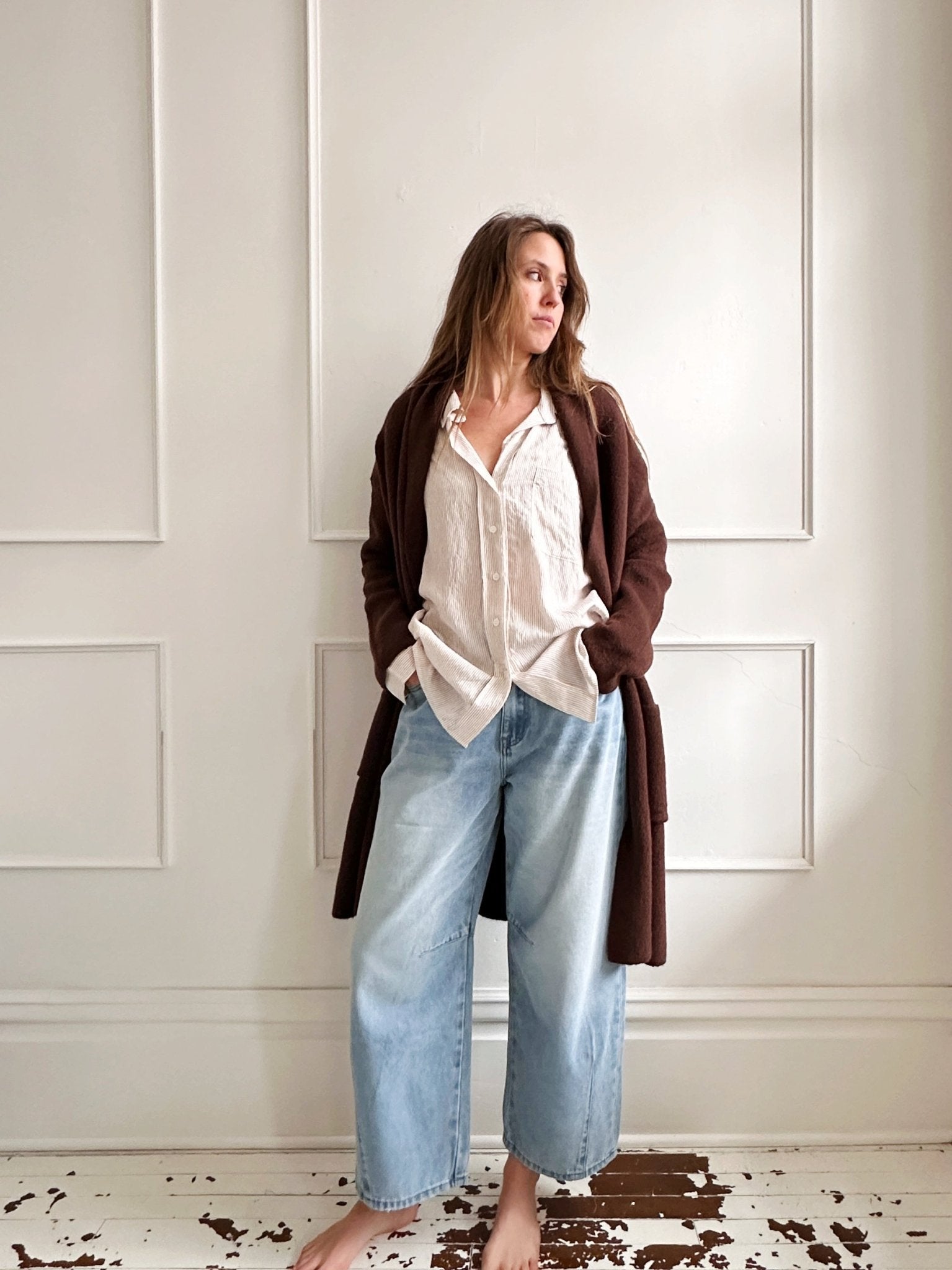 High Rise Barrel Denim
