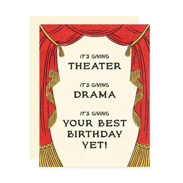 It's Giving Drama Birthday Card