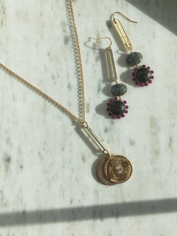 Je T'aime Charm Necklace, Gold Plated