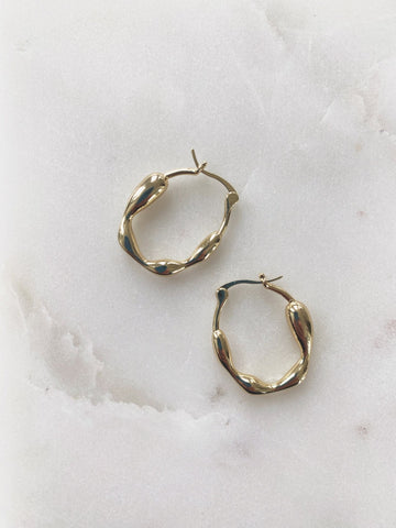 Kalea Hoops, Gold Filled