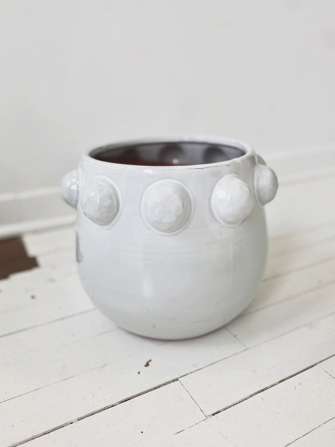 Large Dotted Terracotta Planter