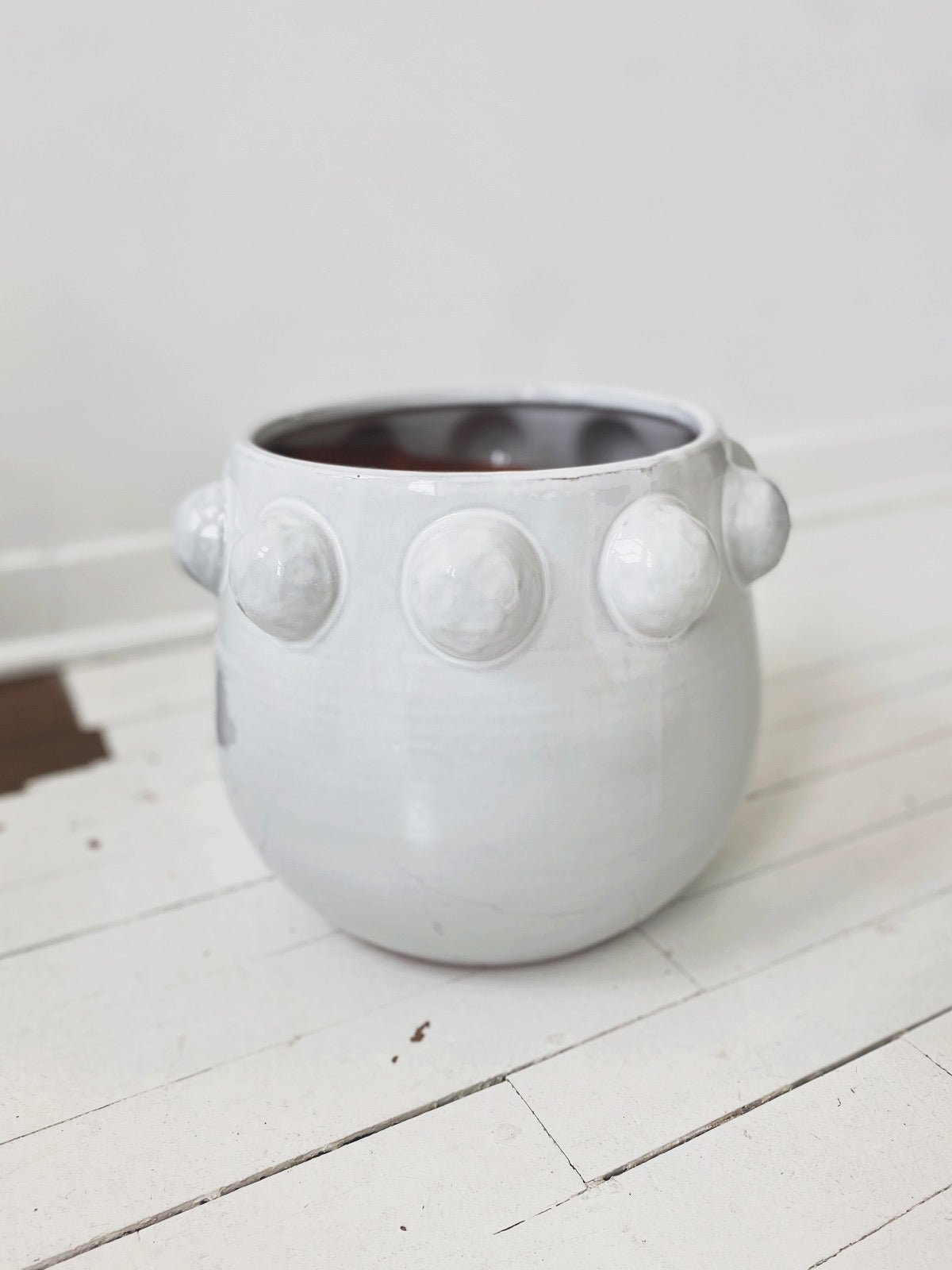 Large Dotted Terracotta Planter