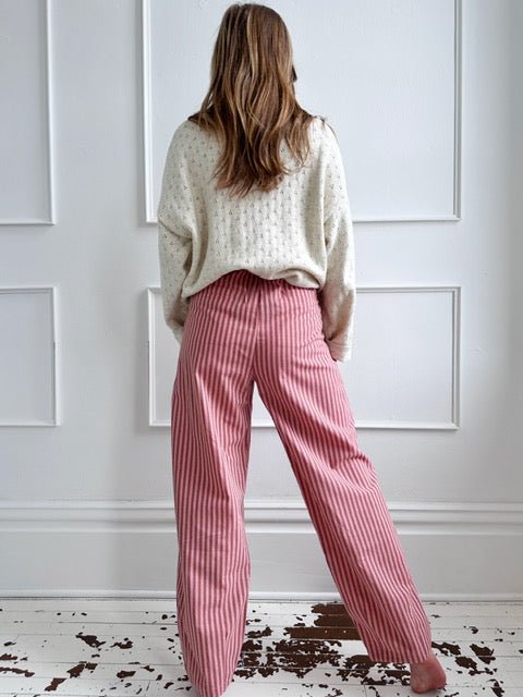 Linen Blend Stripe Pants