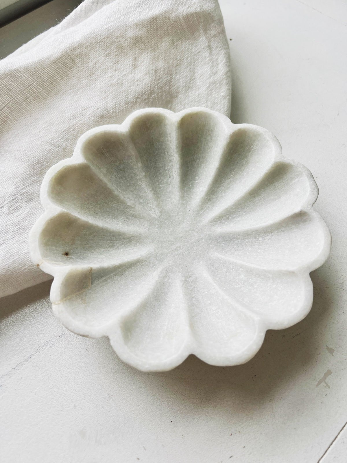 Marble Flower Bowl