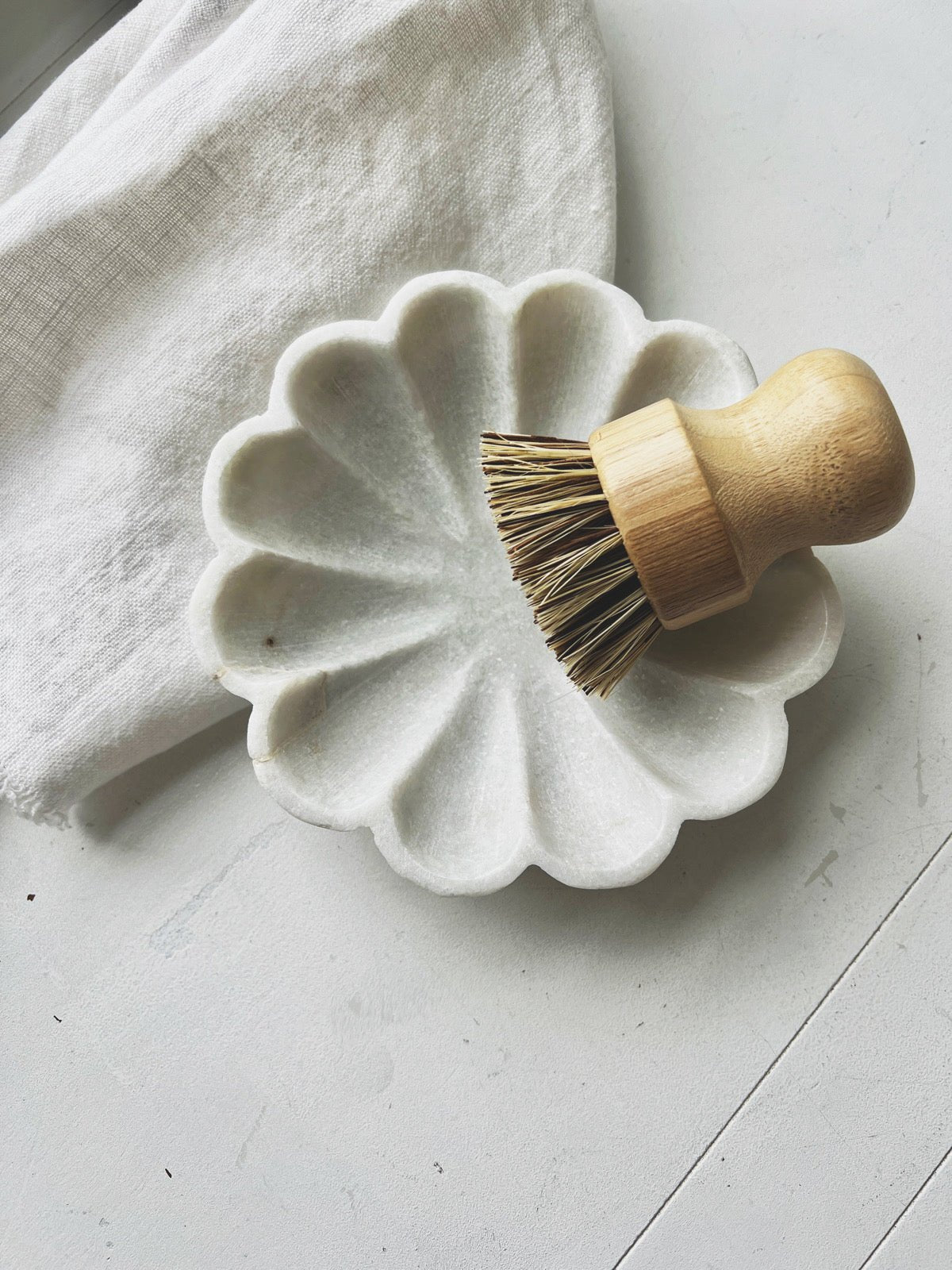 Marble Flower Bowl