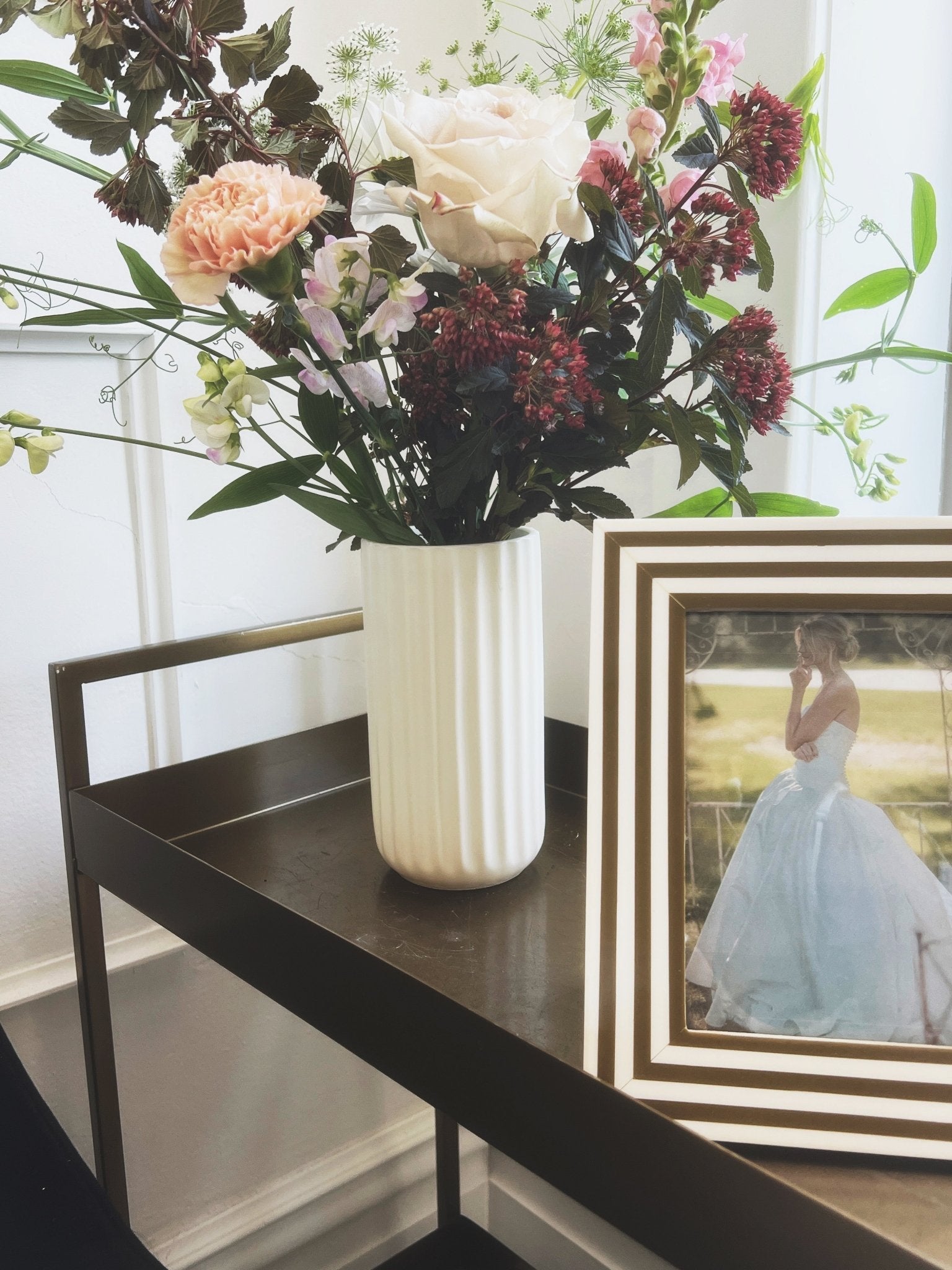 Matte Fluted Cylinder Vase