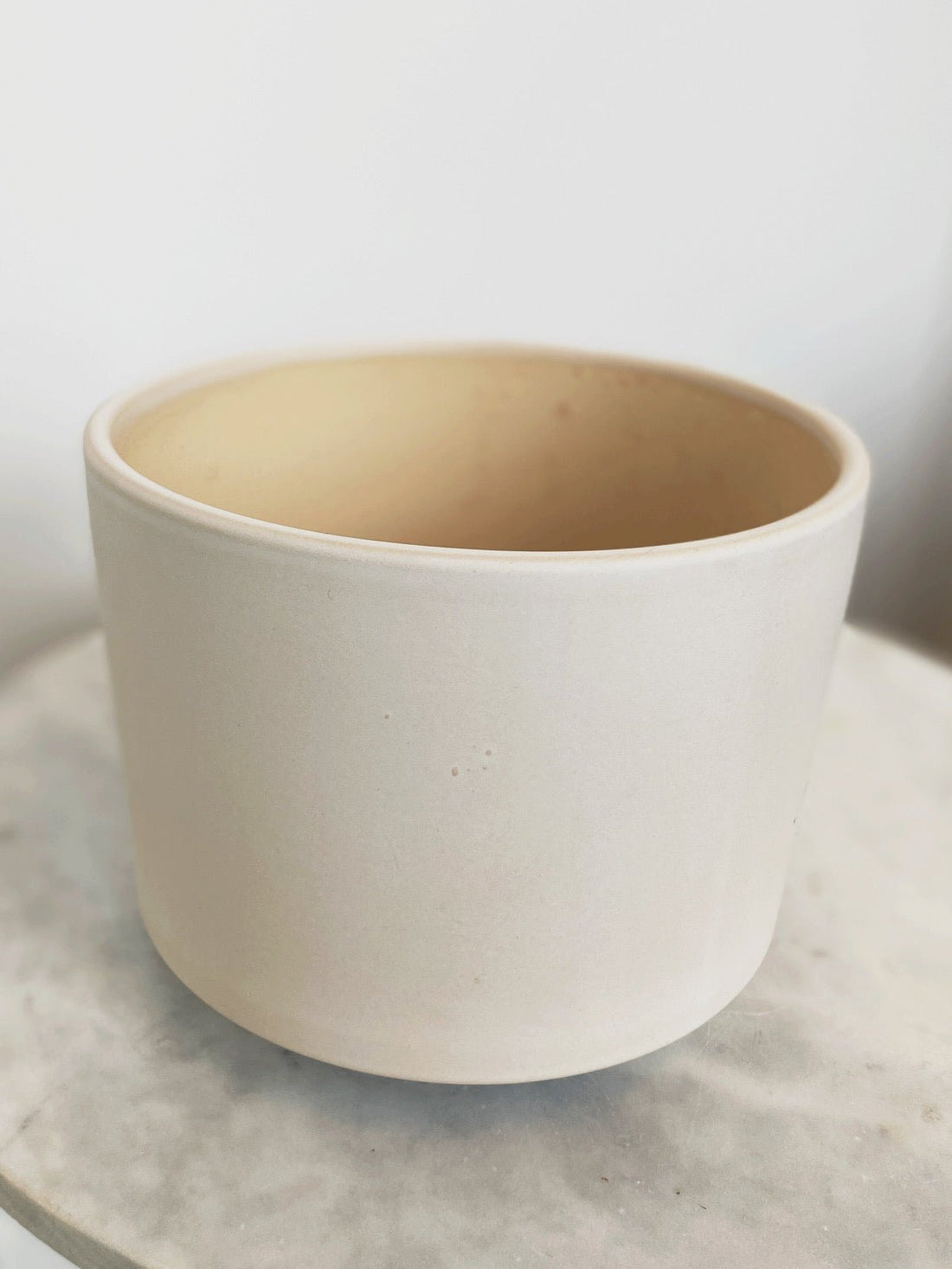 Matte White Ceramic Planter