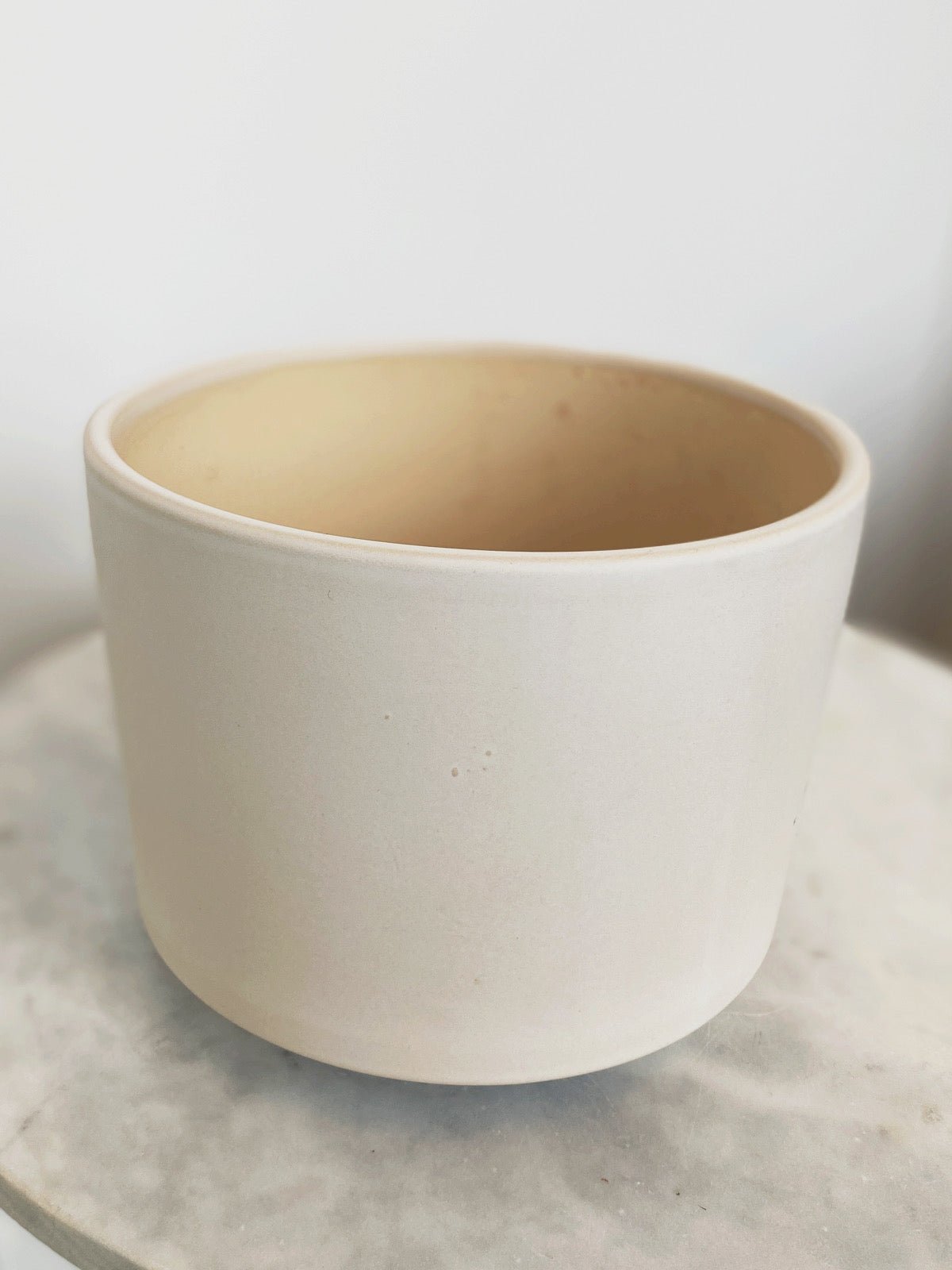 Matte White Ceramic Planter